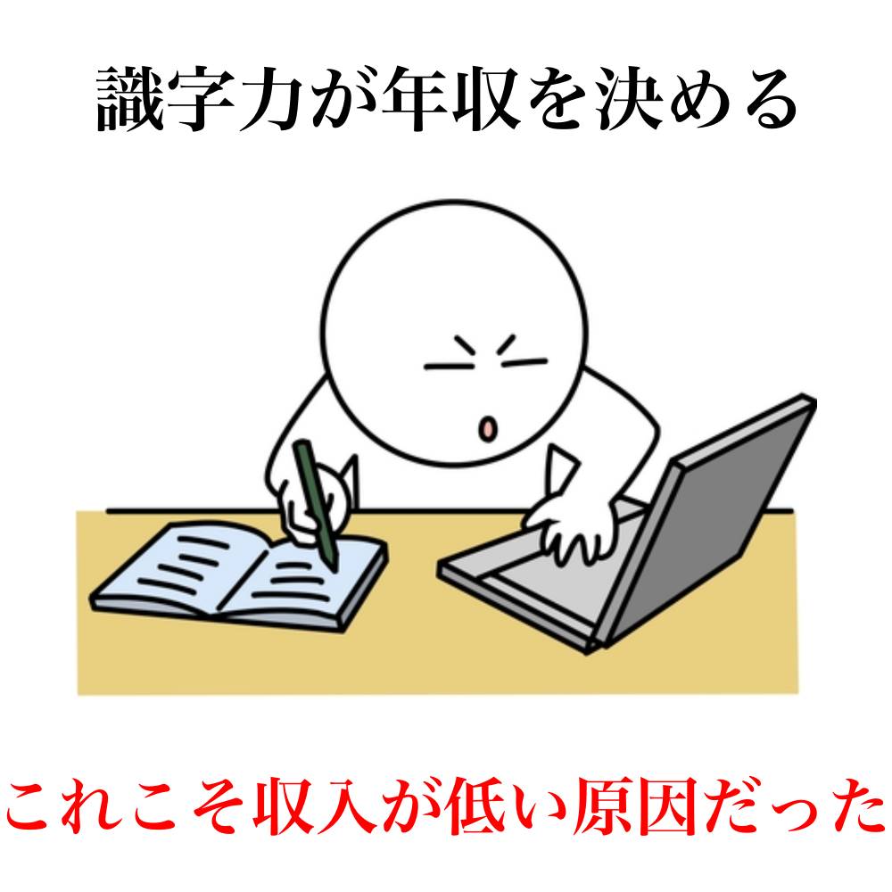 年収＝識字力の高さ
